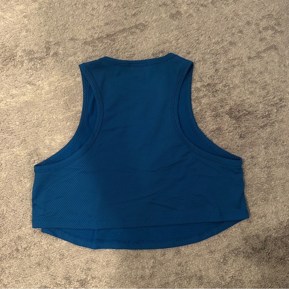 ALAlA Blue Mesh Crop Top - Picture 2 of 3